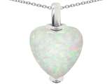 Original Star K™ Heart Shape Created Opal Pendant