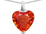 Original Star K™ 10mm Heart Shaped Simulated Mexican Fire Opal Pendant