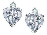 Original Star K™ 7mm Heart Shape White Topaz Earrings