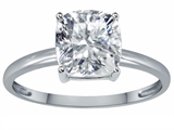 Tommaso Design™ Zoe R™ Genuine White Topaz 7mm Cushion Cut Solitaire Engagement Ring