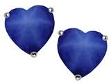 Original Star K™ 7mm Heart Shape Created Star Sapphire Earring Studs
