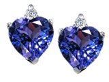 Original Star K™ Simulated Heart Shape Tanzanite Earrings