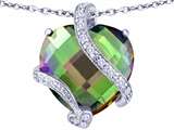 Original Star K™ Large 15mm Heart Shape Rainbow Mystic Topaz Love Pendant