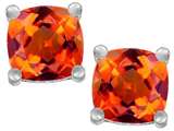 Original Star K™ Cushion Cut 7mm Simulated Mexican Fire Opal Earrings Studs