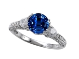 Zoe R™ Engagement Ring With 14 Genuine Diamonds And 7mm Round Created Sapphire By Zoe R