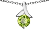 Original Star K™ Round Pendant with Genuine Peridot