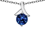 Original Star K™ Round Pendant with Created Sapphire