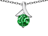 Original Star K™ Round 7mm Pendant with Simulated Emerald