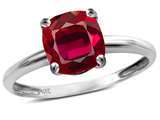 Lab created ruby engagement rings