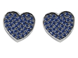 Original Star K™ Heart Shape Love Earrings with Lab Created Sapphire