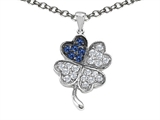Celtic Love by Kelly Lucky Clover Pendant With Created Sapphire
