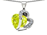 Original Star K™ Heart Shape 12mm Simulated Lemon Quartz Pendant