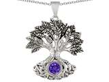 Celtic Love by Kelly Tree Of Life Good Luck Pendant With 7mm Round Simulated Amethyst