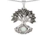 Celtic Love by Kelly Tree Of Life Good Luck Pendant With 7mm Round Created Opal