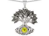 Celtic Love by Kelly Tree Of Life Good Luck Pendant With 7mm Round Simulated Yellow Sapphire
