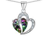 Original Star K™ Genuine Heart Shape Mystic Topaz Pendant