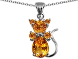 Original Star K™ Cat Pendant With Genuine Citrine