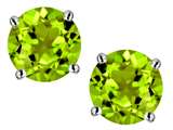 Original Star K™ Round Simulated Peridot Earring Studs