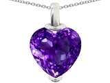 Original Star K™ 10mm Heart Shaped Simulated Amethyst Pendant