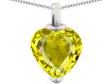 Original Star K™ 10mm Heart Shaped Simulated Citrine Pendant