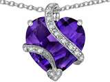 Original Star K™ Large 15mm Heart Shaped Simulated Amethyst Love Pendant