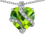 Original Star K™ Large 15mm Heart Shaped Simulated Peridot Love Pendant