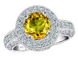 Original Star K™ Genuine 7mm Round Citrine Engagement Ring