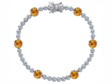 Original Star K™ Classic Round 6mm Genuine Citrine Tennis Bracelet