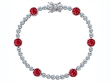 Original Star K™ Classic Round 6mm Lab Created Ruby Tennis Bracelet