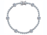 Original Star K™ Classic Round Genuine White Topaz Tennis Bracelet In