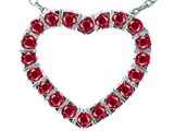 Heart Shaped Pendant with Genuine Ruby