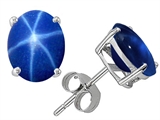 Original Star K™ Oval 8x6mm Created Star Sapphire Earring Studs