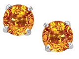 Original Star K™ Round Genuine Citrine Earring Studs