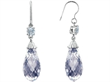 Original Star K™ Briolette Drop Cut Cubic Zirconia Hanging Hook Chandelier Earrings