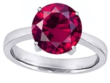 Original Star K™ Large Solitaire Big Stone Ring with 10mm Round Created Ruby