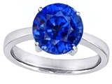 Original Star K™ Large Solitaire Big Stone Ring with 10mm Round Created Sapphire
