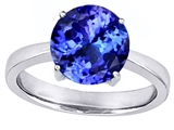 Original Star K™ Large Solitaire Big Stone Ring With 10mm Round Simulated Tanzanite