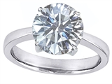 Original Star K™ Large Solitaire Big Stone Ring With 10mm Round Genuine White Topaz