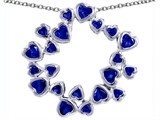 Original Star K™ Large Circle of Love Pendant with 20 Created Sapphire Hearts
