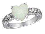 Original Star K™ Heart Shape 8mm Created Opal Engagement Ring