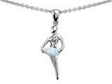 Original Star K™ Ballerina Dancer Pendant with Round 7mm Created Opal