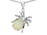 Original Star K™ Spider Pendant With 9x7mm Oval Created Opal