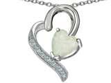 Original Star K™ 7mm Heart Shape Created Opal Heart Pendant
