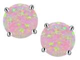 Original Star K™ Round 7mm Created Pink Opal Earring Studs