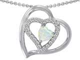 Original Star K™ Heart Shape Created Opal Pendant
