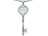 Original Star K™ Key To My Heart Love Pendant With 7mm Heart Shape Created Opal