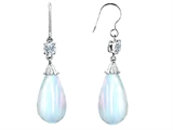 Original Star K™ Briolette Drop Cut Created Opal Hanging Hook Earrings