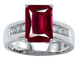 Original Star K™ Classic Octagon Emerald Cut 9x7 Engagement Ring With Created Ruby