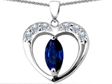Original Star K™ Heart Pendant With Marquee Cut Created Sapphire