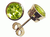 Tommaso Design™ Round Genuine Peridot Earrings
